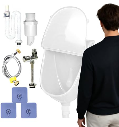Wandurinal für Herren Auslaufsicherer, einstellbarer | Wandmontiertes Außenurinal mit Abdeckung Badtoiletten-Spülschlauch für Zuhause, Wohnheim, Wohnmobil, Camping, Hi