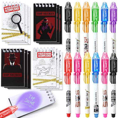 Toyssa Detektiv Party Mitgebsel Kindergeburtstag mit UV Stift Notizbuch
