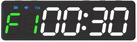 Orologio da Palestra, Orologio timer fitness timer da palestra timer magnetico a intervalli LED timer fitness ricaricabile USB for palestra casa garage timer fitness(Noir)