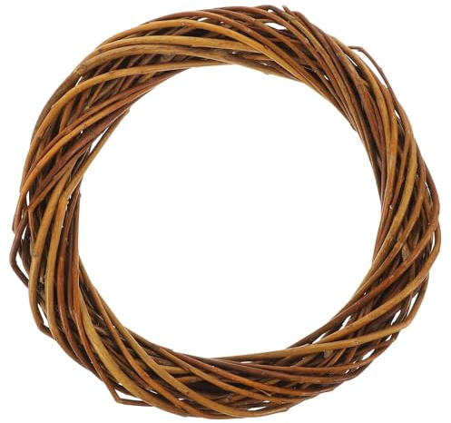 SAFIGLE Couronne en Osier Tressé 20 CM pour Décoration de Table et Guirlande de Noël
