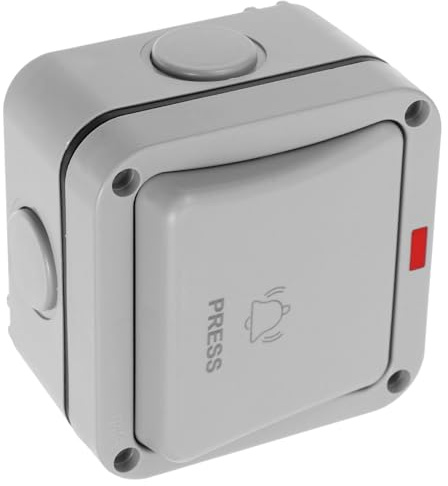 Beaupretty Botón de Inicio para Puerta Automática de Garaje, Interruptor Pulsador Resistente al Agua para Control de Acceso en Exteriores y Espacios Húmedos
