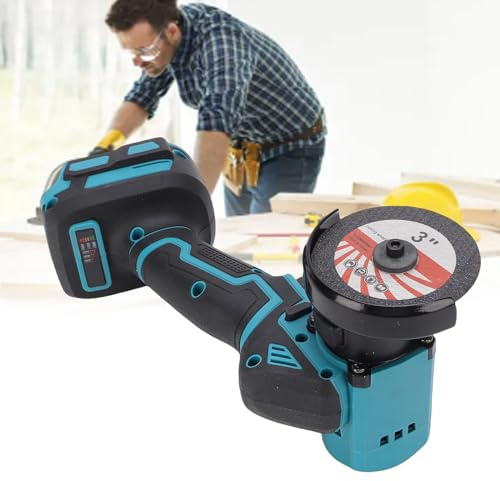 Cordless Mini Circular Saw 19000RPM 3 Inch Blade with Detachable Dust Cover, Battery Compatible Electric Cutting Saw for Woodworking Home Repair Metal Stone Plastic Cutting