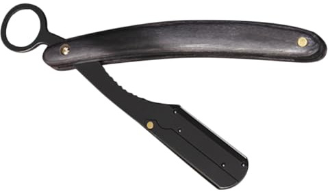BIUDECO Vintage Rasierer aus Edelstahl und Holz Stabiles Bart Styling Werkzeug für Herren Multifunktionaler Barbier Rasierer für Präzises Bartschneiden