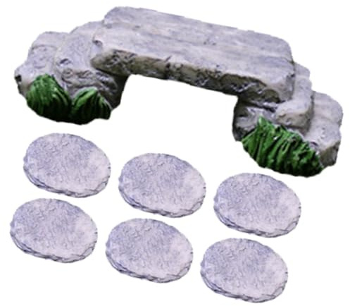 BESTOMZ Miniature Garden Stake Ornaments Creative Resin Garden Bridge Model Decorative Piece Versatile DIY Bridge Decor Adorable Stepping Stone Design