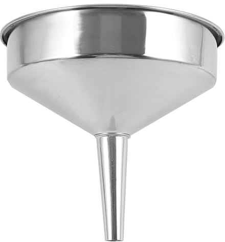 PLAFOPE Embudo Industrial Grande de Acero Inoxidable con Boca Ancha y Diseño de Gran Diámetro para Trasvase Fácil en Automóviles y Camiones
