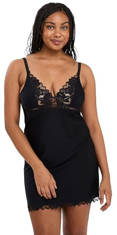 Sans Complexe babydoll nattlinne för kvinnor, Svart, 44