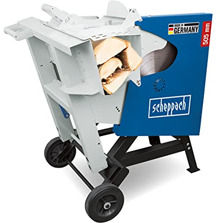 Scheppach Scie à bûches HS520 | Scie à bascule pour bois de chauffage | Lame de Ø505mm | Puissance de 2600W | Raccordement 230V | Made in Germany