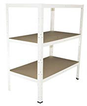 Shelf Creations Basic Schwerlastregal 90x75x60cm weiß 3 Böden - Regal Kellerregal Metallregal smartes Steckregal Lagerregal Werkstattregal Archivregal Industrieregal Haushaltsregal Ordnerregal