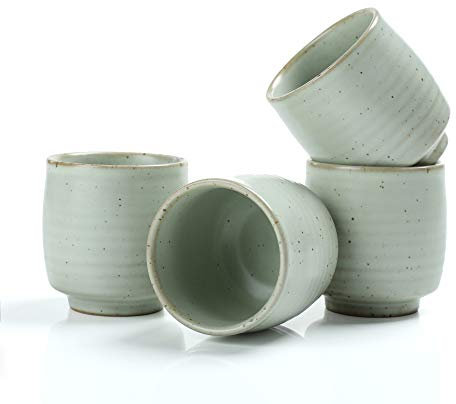 TEANAGOO Taza de Té China Para W08,5.8 oz,Ruware,Lt.Verde,4 pzs/Caja,TC08,Tazas de Té Chinas,taza de té japonesa,tazas de té verde