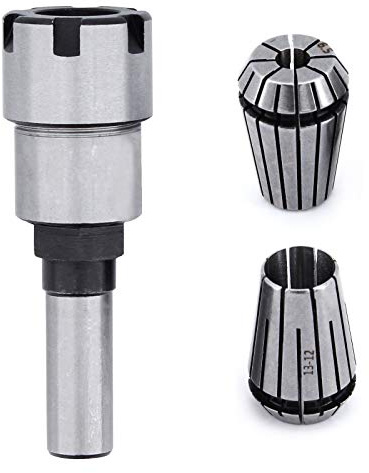 DingGreat 1/2 Pollice Gambo Asta di prolunga per mandrino per fresa CNC, con ER20 pinza a molla (6.5 mm & 13 mm)