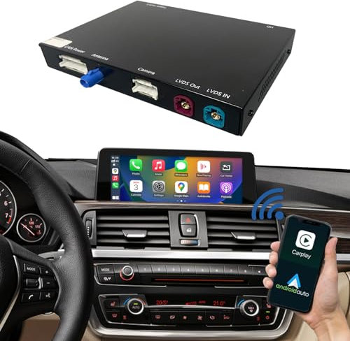 Road Top Kabellos Carplay Android Auto für BMW 1 2 3 4 Serie F20/F21/F22/F30/F31/F32/F33 2012-2016 Jahr mit NBT System, Unterstützung Navigation, Mirrorlink, Rückfahrkamera