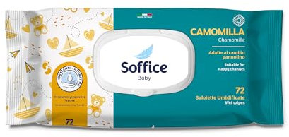 Baby Wipes for Babies: Baby Wipes 72 Pieces Pop-Up Chamomile - Accessories and Baby Hygiene Products | Ideal for Nursery and Changing Nappies - 12 Packs x 72 Wipes - 370 g