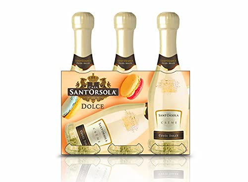 Sant'Orsola Cuvèe Dolce - süßer Schaumwein - Italien Wein 3 kleine Flaschen (3 x 0.2 l)