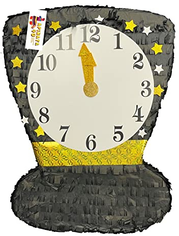20 Tall New Years Hat Pinata with Countdown Clock Image End of Year Party New Year's Theme Party Decoration
