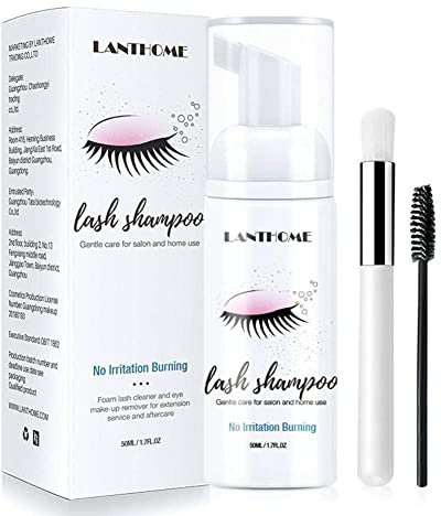 ZXCVWWE 1 Set Wimpernverlängerungen Reinigungsbürste Shampoo Kit Augenwimpern Reinigungsschaum Kein Pumpen Make-up Clean Design Werkzeug Stimulation