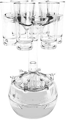6 Shot Glass Dispenser and Holder Dispenser for Filling Liquids Shots Dispense Party Accessories Games Drinking Tools