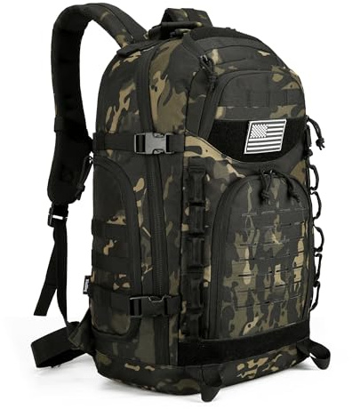 W WINTMING 45L Tactical Backpack for Men Army Assault Pack Large Molle Military Backpack Hunting Rucksack Bug Out Bag Daypack