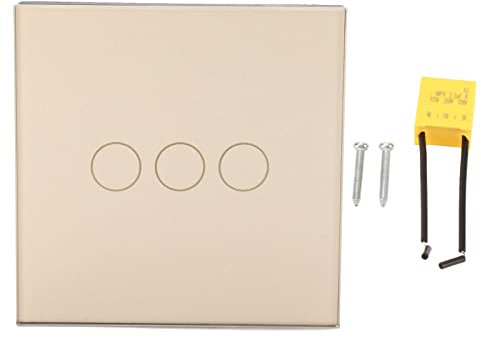 Interruttore Luce Wifi, 3 Vie Tocco Interruttore Wifi Interruttore Da Parete Smart, Interruttore Wifi Smart Controllo App O Vocale Interruttore a Parete Intelligente Compatibile Con Alexa/Google