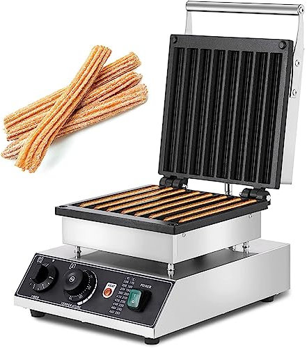 HYQNG Electric Churro Maker Machine 8pcs Commercial Spanish Churros Maker,1750W Nonstick Waffle Stick Maker 50~300℃ Adjustable Temperature,Latin Fruit Donut Machine Oil-free Churros in just minutes