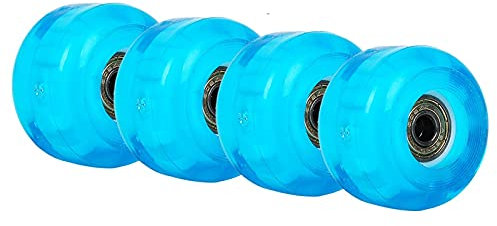 Skateboard Rollen 4 STÜCKE Leuchten Skateboard Longboard Räder in der Nacht 82A for Quad Roller Skate Skateboards Zubehör Ersatzteile Skateboard-Räder (Color : Blue)