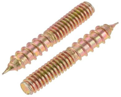20pcs 1/4-20 X 1-1/2 Hanger Bolts Double Head Dowel Screw For Wood Furniture
