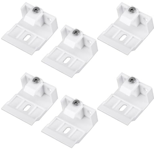 Wonderjune 6 Pcs Mount Bracket Holder for Pleated Cellular Shades Headrail Support Brackets Clip for Wide Beam Folding Blinds Mounting for Window Blind