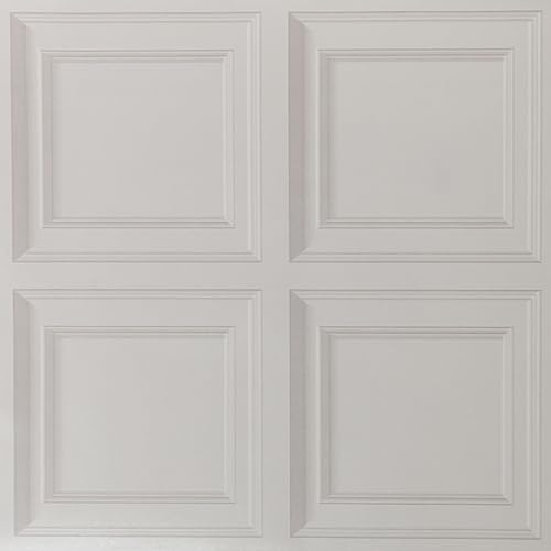 Putentfun Cream Wood Panel Effect Wallpaper Realistic 3D Wooden Panelling Effect Wallpaper Textured Retro Embossed Tartan Wall Paper for Living Room Bedroom Feature Wall