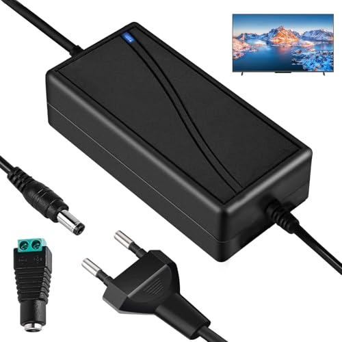 Trasformatore a LED, 12 V, 5 A, adattatore di alimentazione: AC 100 – 240 V, spina UE, alimentazione da 12 V, 5,5 x 2,5 mm, adattatore di alimentazione universale, trasformatore per LED strisce