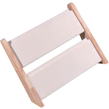PEILINZE Armbandständer, Mehrzweck-Ständer, stabiles Holz, Schmuck-Zubehör für Halsketten und Armbänder, doppelstöckig, Organizer