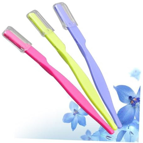 Ipetboom 3stücke Edelstahl Augenbrauenrasierer Tragbares Trimmwerkzeug Für Damen Zur Einfachen Augenbrauenpflege Makeup-tool Bunten Farben