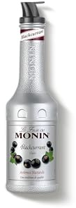 MONIN Le Fruit Grosella Negra - Mezcla de puré de frutas 1,0 l | Mezcla de puré de frutas de grosella negra con alto porcentaje de fruta, notas intensas de bayas para cócteles y postres