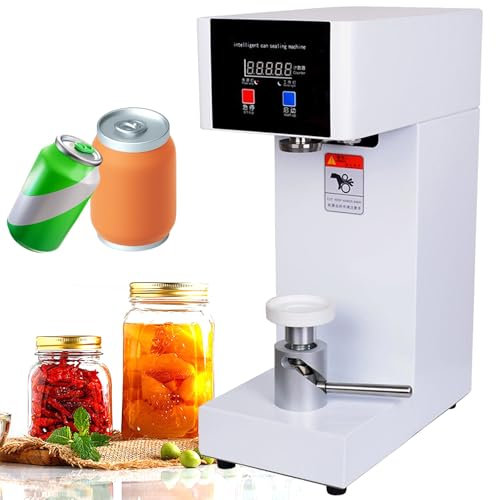 Automatic Cup Sealer Machine Electric Can Sealer Seamer Can Closing Machine with Counter & Display, Tin Can Seaming Closing Capping Machine for Bars, Cafes, Restaurants