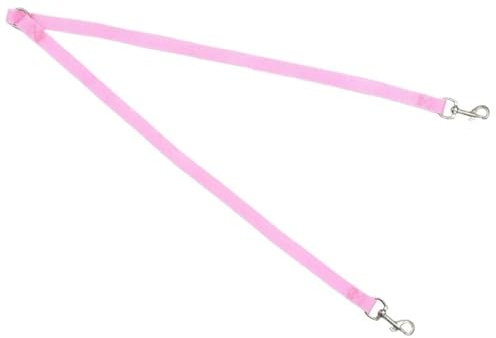 Walk Two Hundeleine Nylon Doppel-Zwillingsleine Spazierleine for 2 kleine Hunde Doppel(Pink)