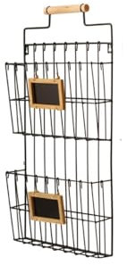 zhongqunli Zeitschriftenständer, Wohnzimmer Schlafzimmer Nachttisch Vintage Eisen Boden Doppel Wand montiert Regal Zeitschrift Buch Lagerung Hängen Regal