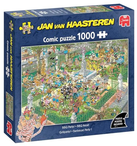 Jan Van Haasteren - JVH - Barbecue Partiy ! - Puzzle Adulte | Humoristique - Carton 100% recyclé - 1000 pièces - Jumbo