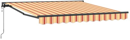 vidaXL Markisenrahmen Mehrfarbig 300 x 250 cm, Garten und Terrasse, moderner ausziehbarer Sonnenschutz, wetterfestes Dach, verstellbare Schattenlösung