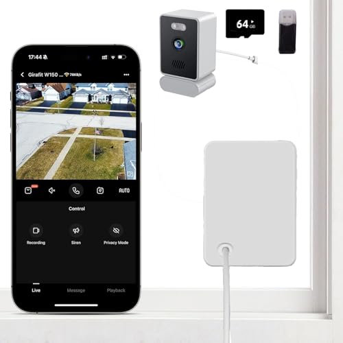 3MP 2K Window Security Camera, Cameras for Home Security, 2.4GHz & 5GHz WiFi Indoor with Color Night Vision,Person & Motion Detection,24/7 Recording (White 5GHz)