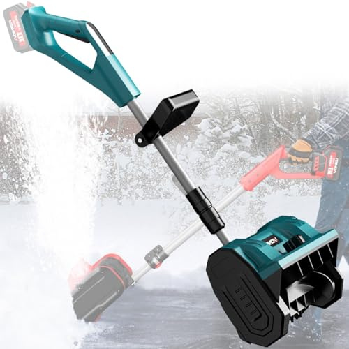 Quitanieves Recargable, quitanieves eléctrico inalámbrico, Pala quitanieves eléctrica inalámbrica de Mano, con pértiga telescópica Ajustable, 2 baterías y Cargador.