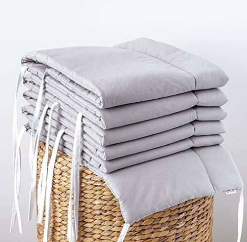 LOOLAY GRAU Mittelgrau 420, 360, 210, 180 x 30 cm für 140 x 70 oder 120 x 60 cm Baumwolle Netzstoff Handmade - PASST NUR ZU DEN ANGEGEBENEN GRÖSSEN ! (180 cm)