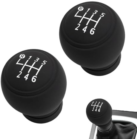 YUVKIN 2 piezas fundas para pomo de palanca de cambios, fundas universales de silicona para palanca de cambios, protectores antideslizantes y duraderos para coche