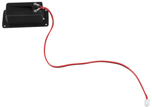 Abaodam Boîtier de Pile pour Guitare Électrique 9 V Connecteur 2 Broches Boîtier en Plastique Noir Résistant Compartiment pour Micro Actif Accessoires pour Guitare Remplacement Facile