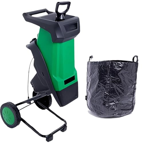 XygZythror Cippatore Elettrico Automatico, Trituratore per Foglie Ad Alta Potenza da 2400 W, Piccolo Trituratore Domestico per Prati E Giardini Green