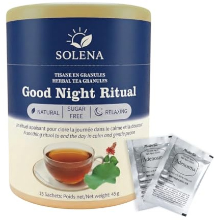 SOLENA | Rituel Bien‑être Naturel | Naturelle et sans sucre | Infusion en Sachet ou Granulé (Sommeil, 15 sachets)