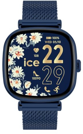 Ice-Watch - ICE smart SQ 2.0 Blue Milanese - Montre connectée bleue pour femme avec bracelet en acier inoxydable - 025891 (1.2 pouces / 37mm) - Smartwatch, Suivi des activités physiques et de la santé