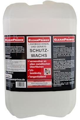 CleanPrince 10 Liter Schutzwachs Landmaschinen und Geräte Korrosionsschutz Spray Konservierung|DIN 50017|20-30 my