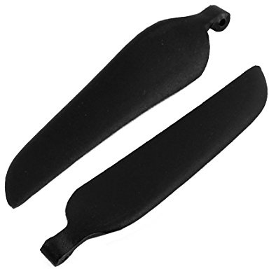 Aexit 1Pair RC Electrical equipment Glider Plane Black Nylon Folding Propeller Vanes 5.1 x 3.1inch