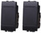 2 Pezzi Interruttore Unipolare 1P 1M 16A, Compatibile Con Bticino Living Light (Nero)