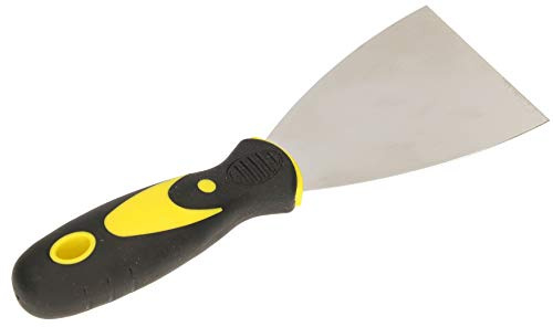 KOTARBAU® Espátula para pintor, Espátula de acero inoxidable 80 mm, Espátula con mango de goma, Espatúla masilla, yeso, Espátula rascador, Espátula universal, Espátulas de pintor