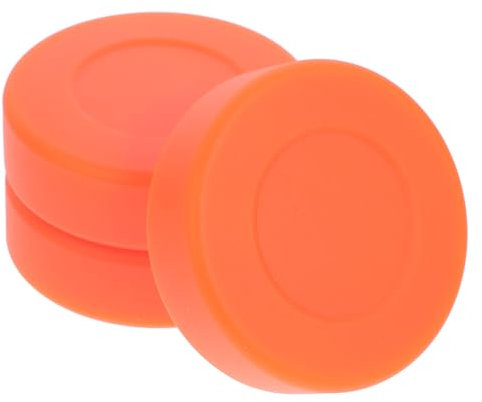 BESPORTBLE Eishockey-Pucks Üben Hockey Puck Training Zubehör: 3 Stücke PVC Eishockeyball Ersatzwettbewerb Puck Orange Eishockey-Übungspuck