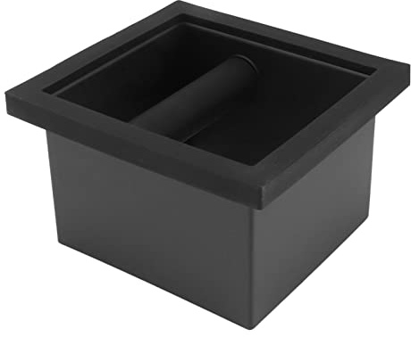 banapoy Coffee Knock Box, Open Bottom Knock Box Espresso Coffee Grind Ground Knock Box Chute with Detachable Rubber Rod, Knocking Residue Box, Knockbox for Home, Cafe